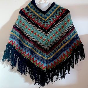 Handmade Wool Boho Poncho